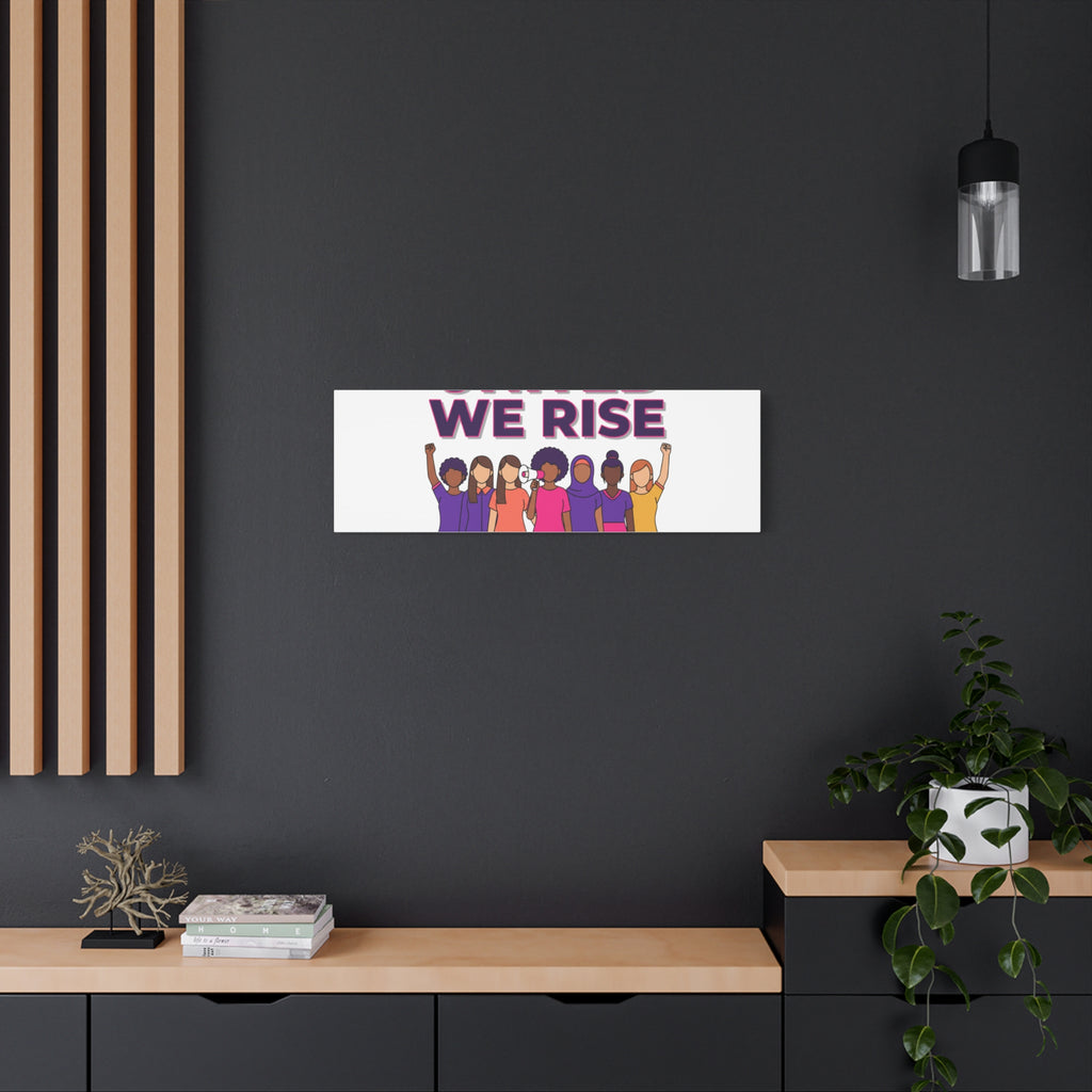 United We Rise Matte Canvas, Stretched | International Women’s Day, IWD Typography