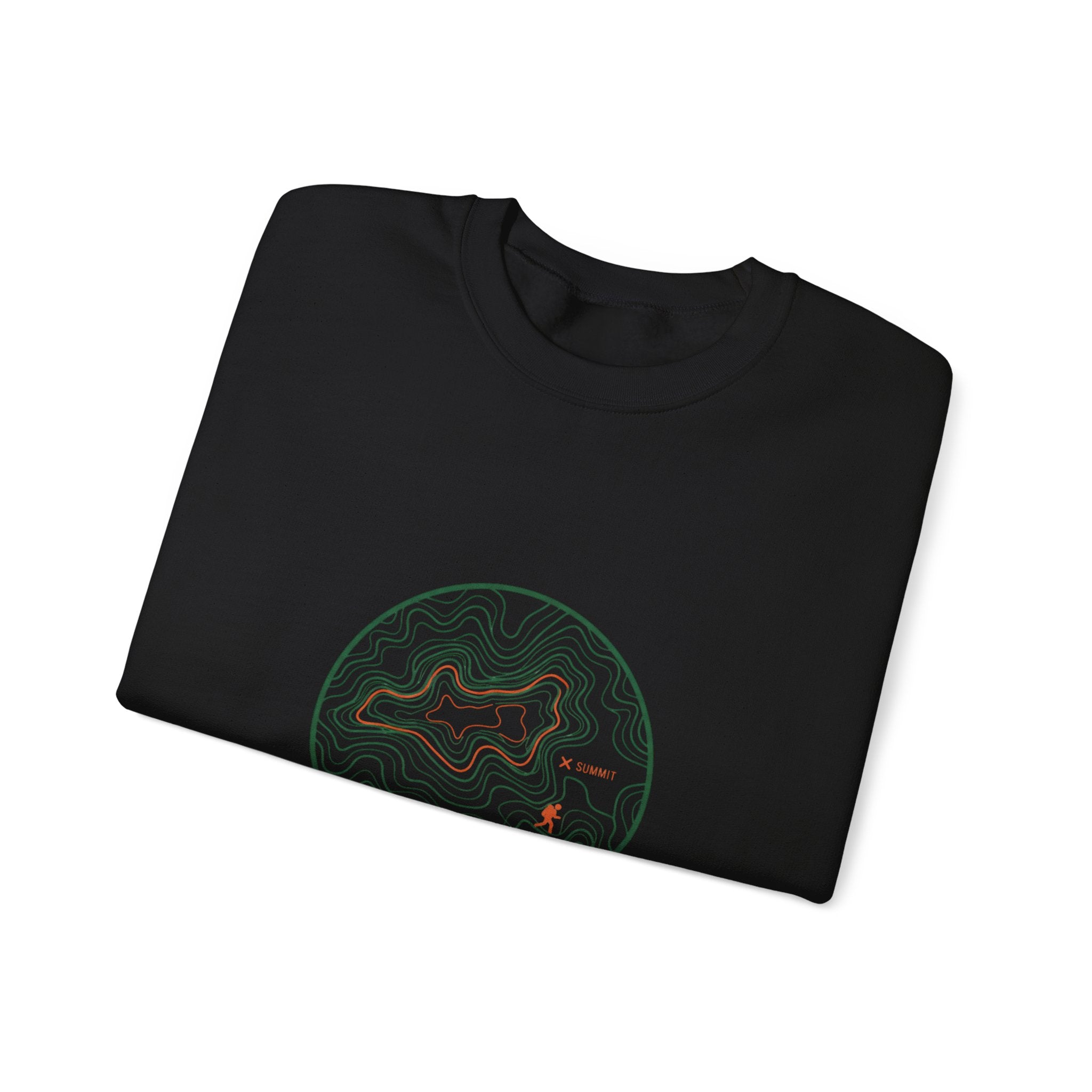 Topographic Contour Line Crewneck, topo apparel | terrain map print
